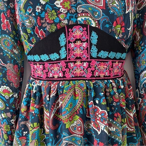 Flying Tomato Boho Paisley Dress Size S - Picture 3 of 8